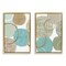 Stupell Industries Textured Layered Aqua Circles 2 pc Framed Floater Canvas Wall Art Set Design by Flora Kouta